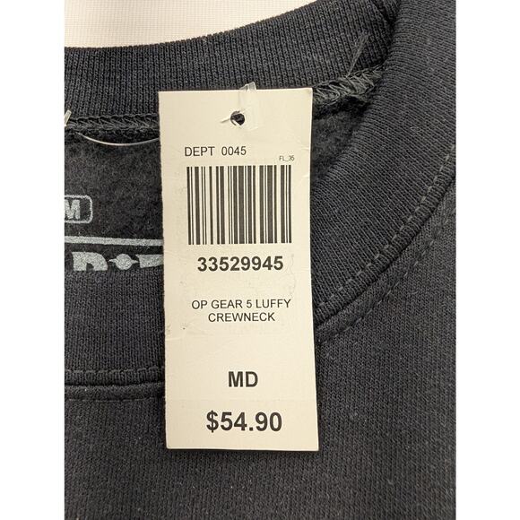 NWT BoxLunch One Piece Monkey D. Luffy Gear 5 Crewneck in Black size Medium - Picture 6 of 8